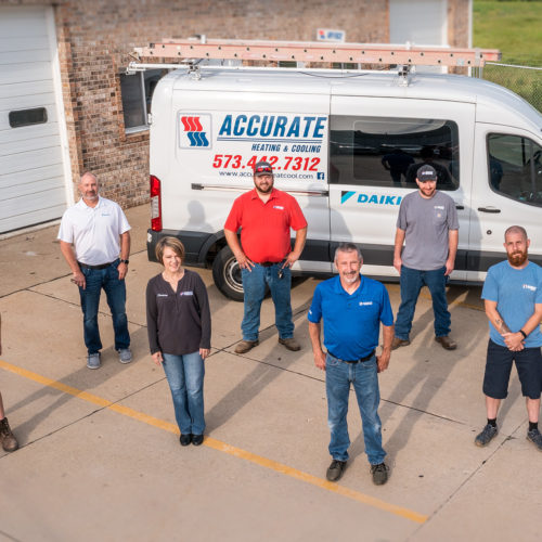 The Accurate Heating and Cooling Aerial group photo